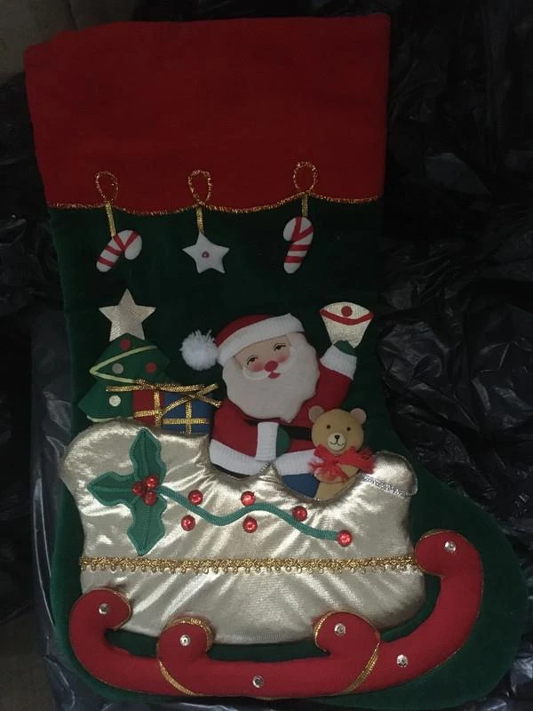 Botte / chaussette de noel de luxe avec strass